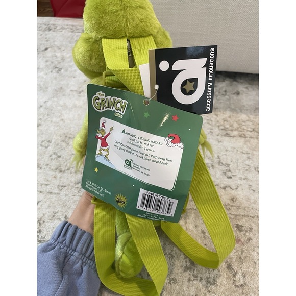 Dr. Suess The Grinch Plush Mini Backpack NWT - Picture 2 of 4